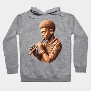 Afrocentric Man Wooden Carving Hoodie